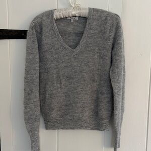 Madewell Soft Gray V-Neck Sweater